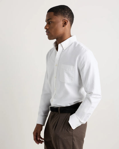 100% Organic Cotton Oxford Shirt - XS / Light Pink Stripe