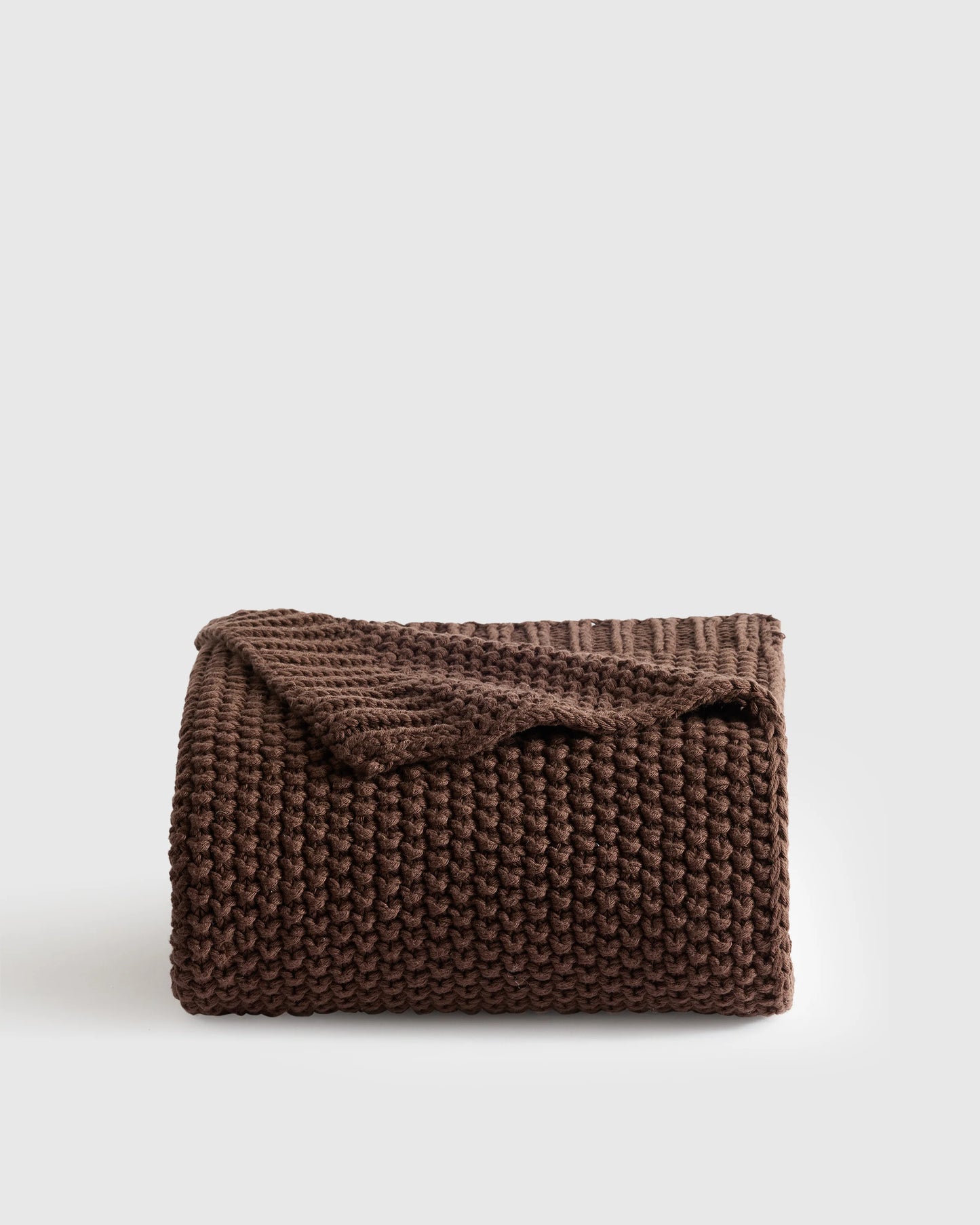Cotton Fisherman Throw - 50x60 / Espresso