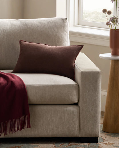 Contrast European Linen Pillow Cover (Set of 2) - 12x20 / Sage/Pine