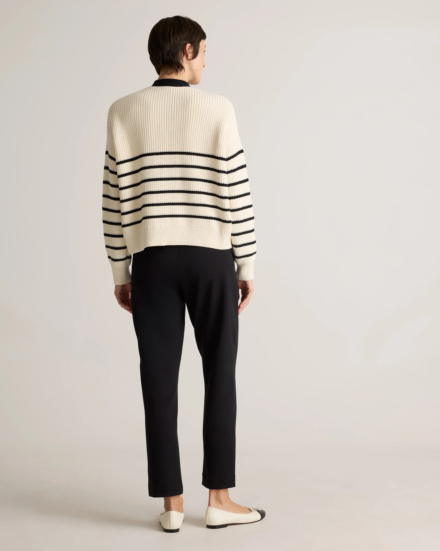 Organic Cotton Double Knit Straight Pants - XS / Soft Camel