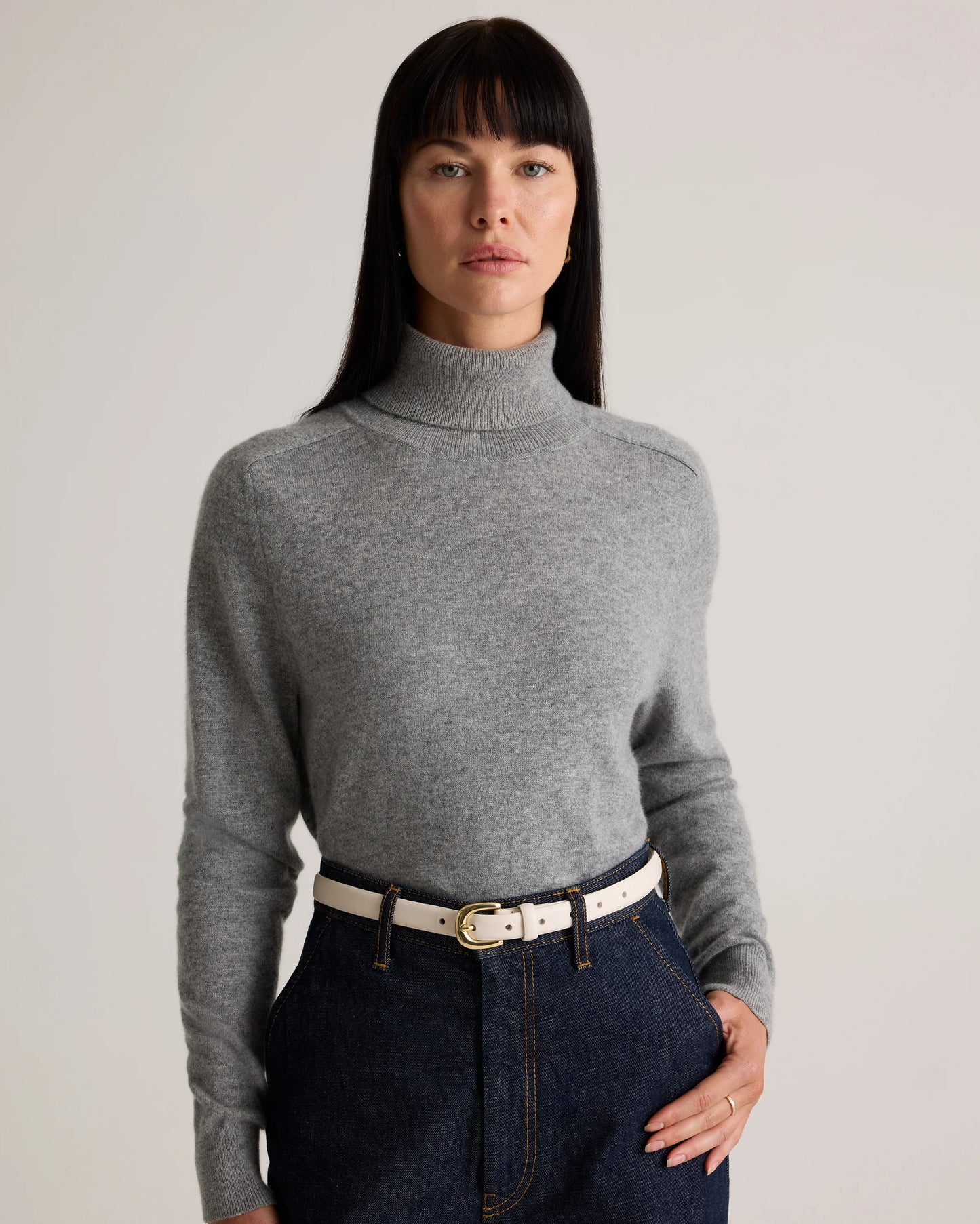 Sofia European Leather Skinny Belt - XS / Black