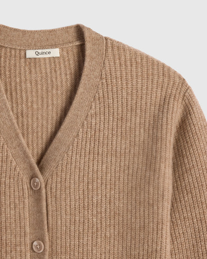 Washable Cashmere Oversized Fisherman Cardigan - 10 / Oatmeal