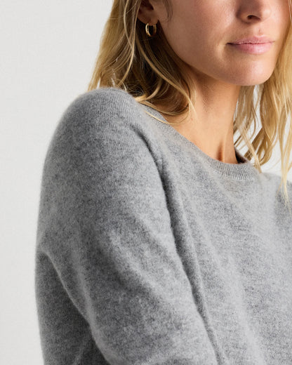Mongolian Cashmere Crewneck Sweater - XS / Ivory