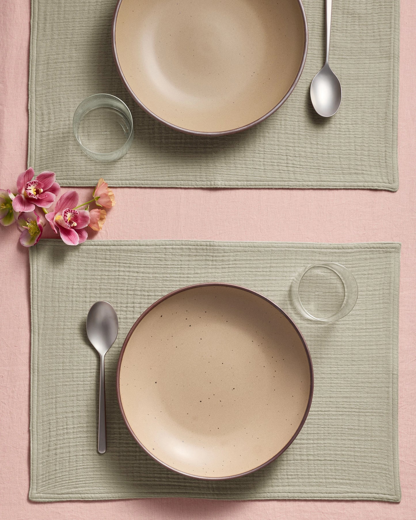 Organic Cotton Gauze Placemats - One Size / Chocolate