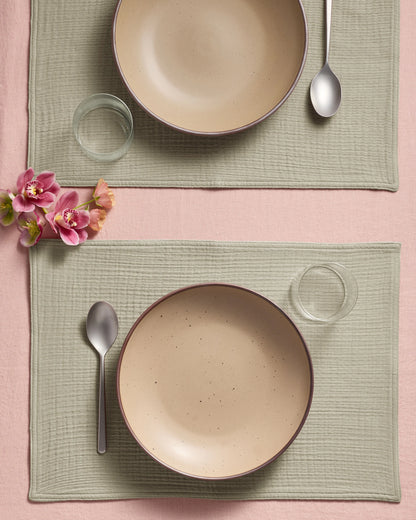 Organic Cotton Gauze Placemats - One Size / Chocolate