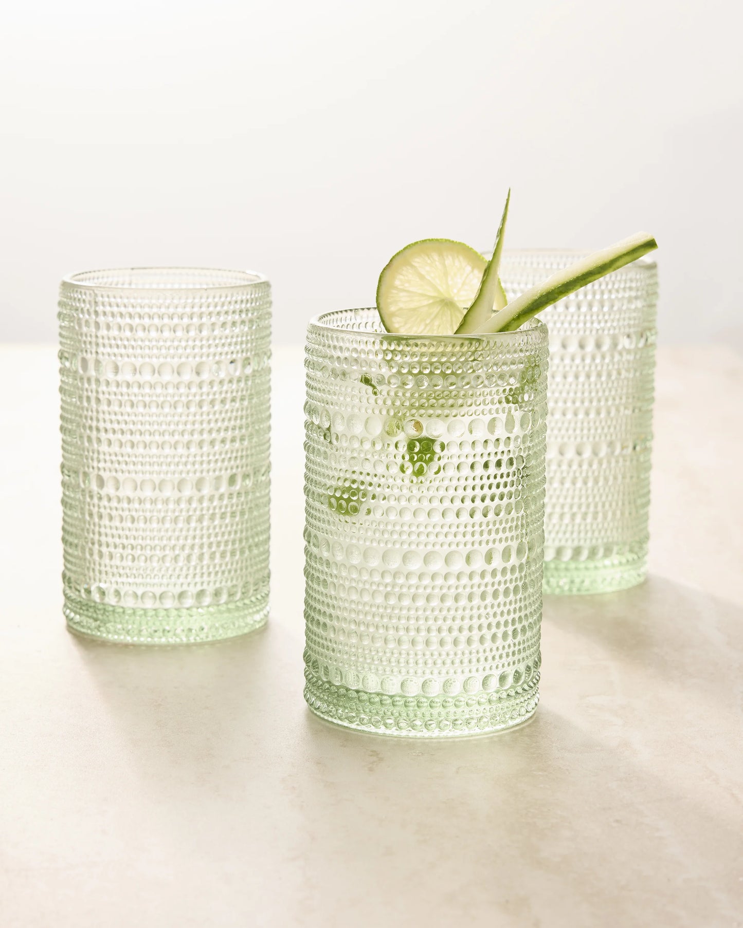 Jupiter Tall Glass Tumbler (Set of 6) - One Size / Fern Green