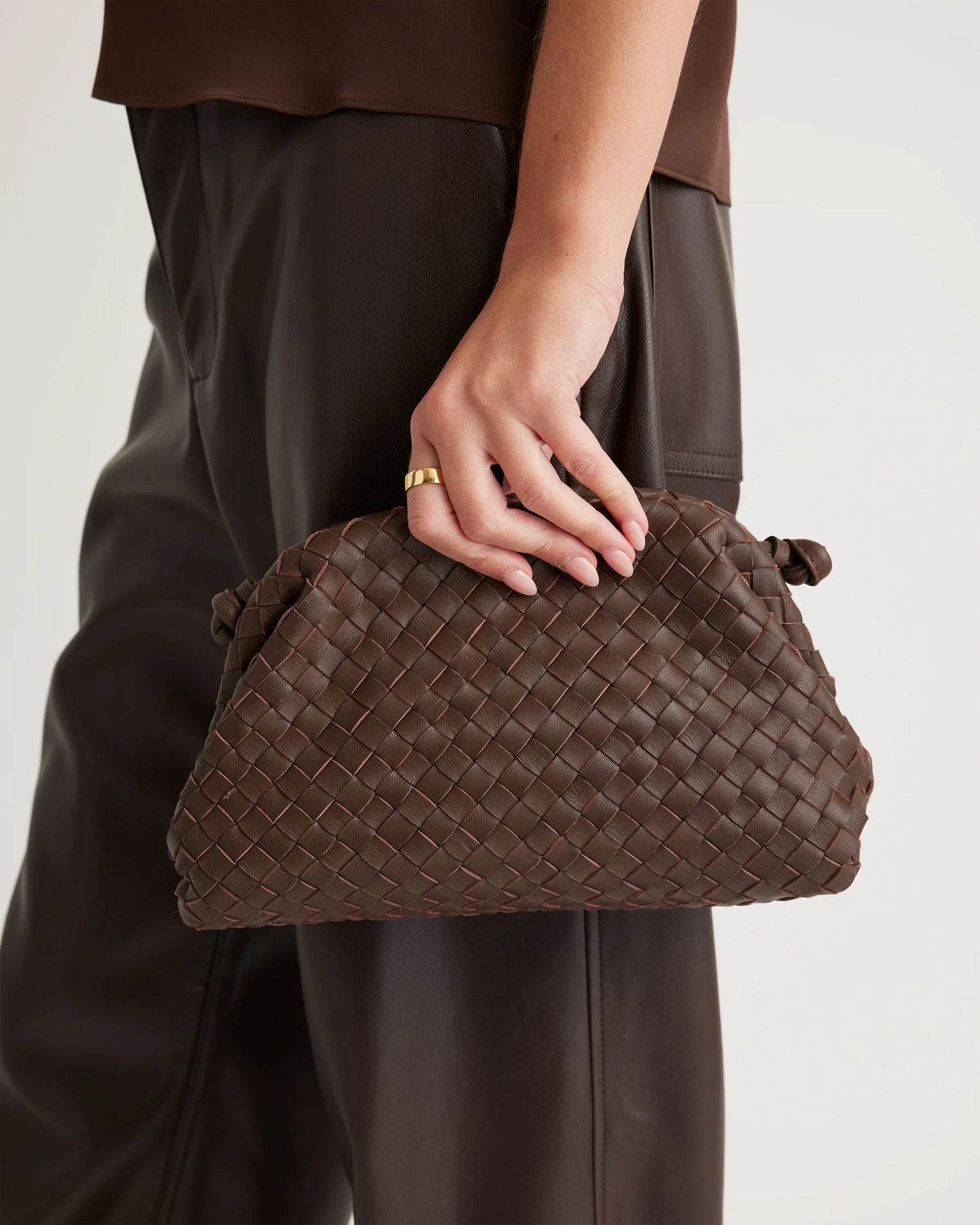 Naomi Handwoven Clutch - One Size / Black