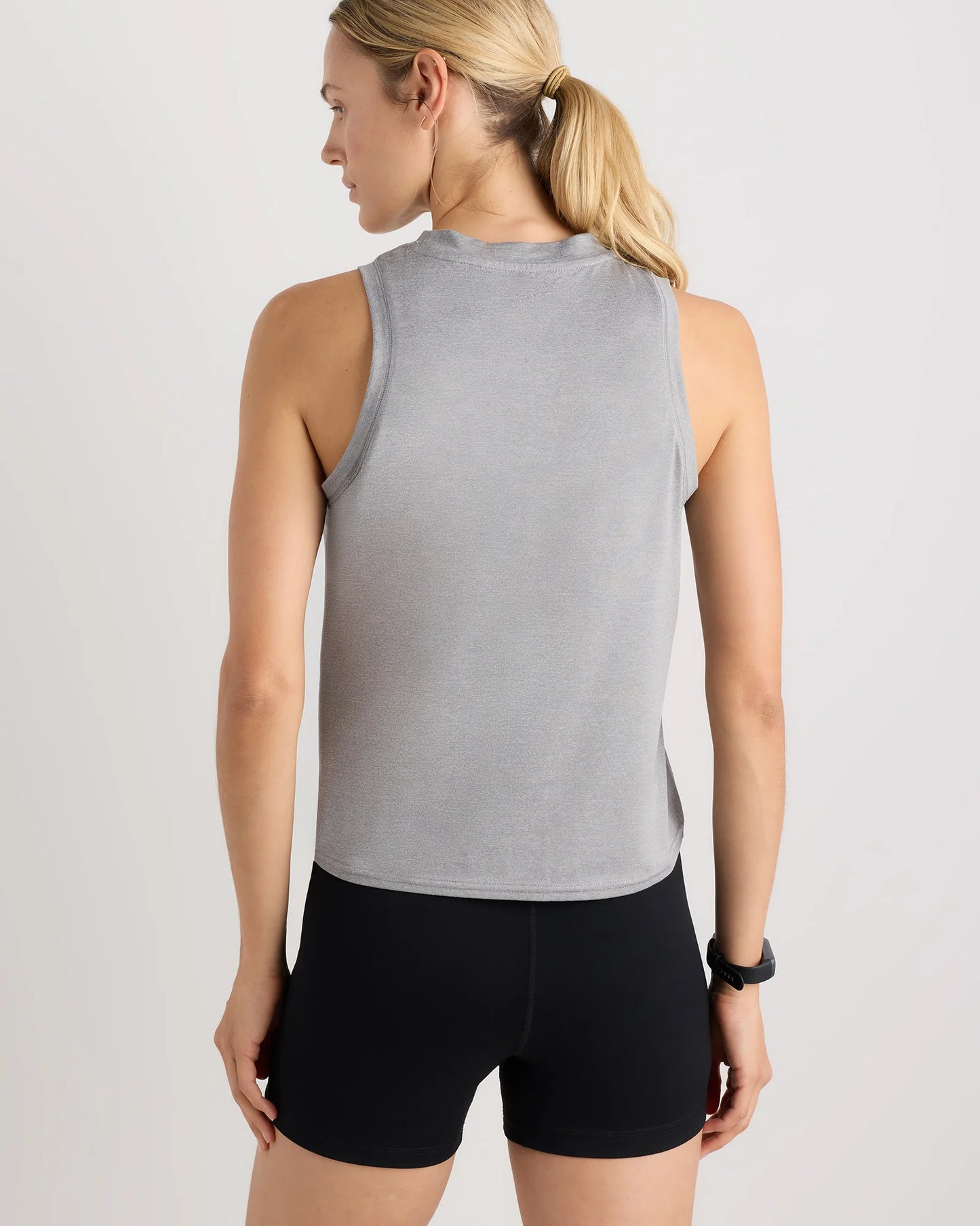 Flowknit Breeze High-Neck Tank - XS / Heather Deep Navy