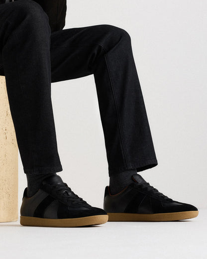 Italian Leather & Suede Lifestyle Trainer - 7 / White