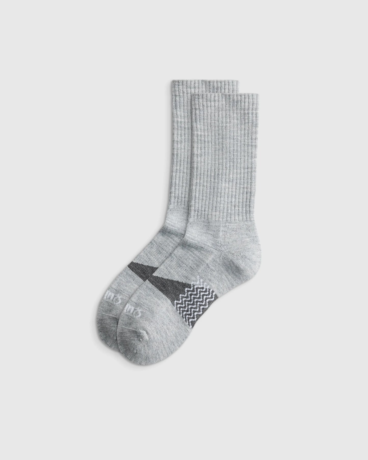 Alpaca Crew Socks (3-Pack) - S / Heather Grey