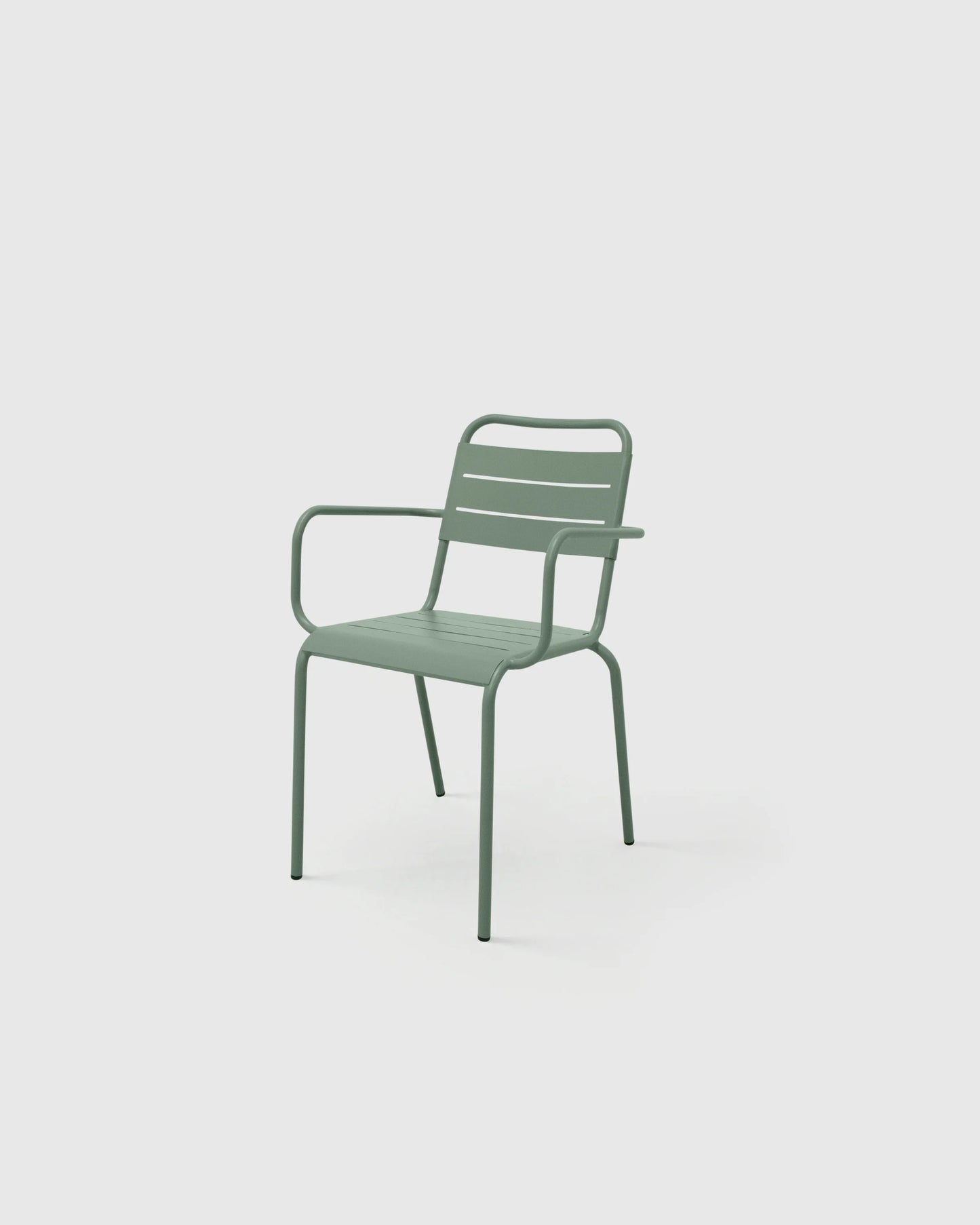 Powder-Coated Aluminum Outdoor Dining Set - One Size / Sage Green