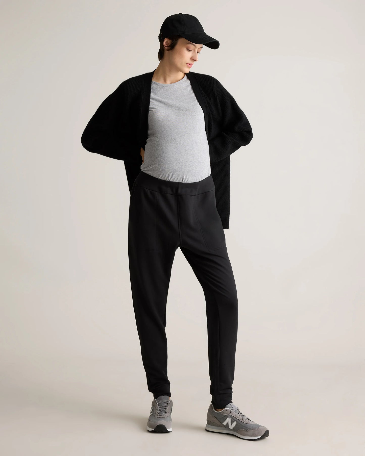 SuperSoft Fleece Maternity Joggers - XS / Off-White