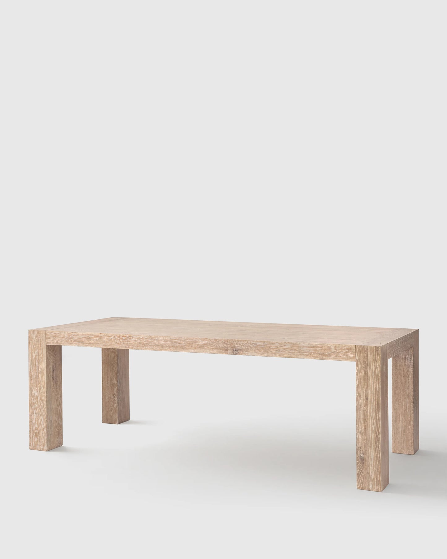 Reclaimed Oak Parsons Dining Table - One Size / Weathered Oak