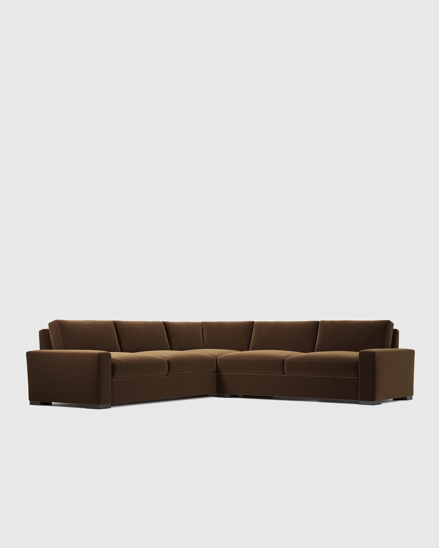 Stillman L Sectional in Performance Velvet - 116x116 / Java