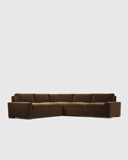 Stillman L Sectional in Performance Velvet - 116x116 / Java
