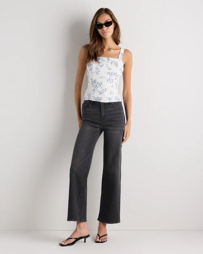 100% European Linen Fitted Tank - XS / Moonstone Blue