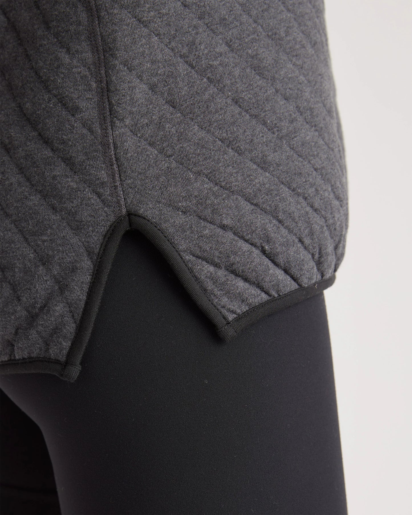 Reversible Quilted Pullover - XS / Charcoal/Grey