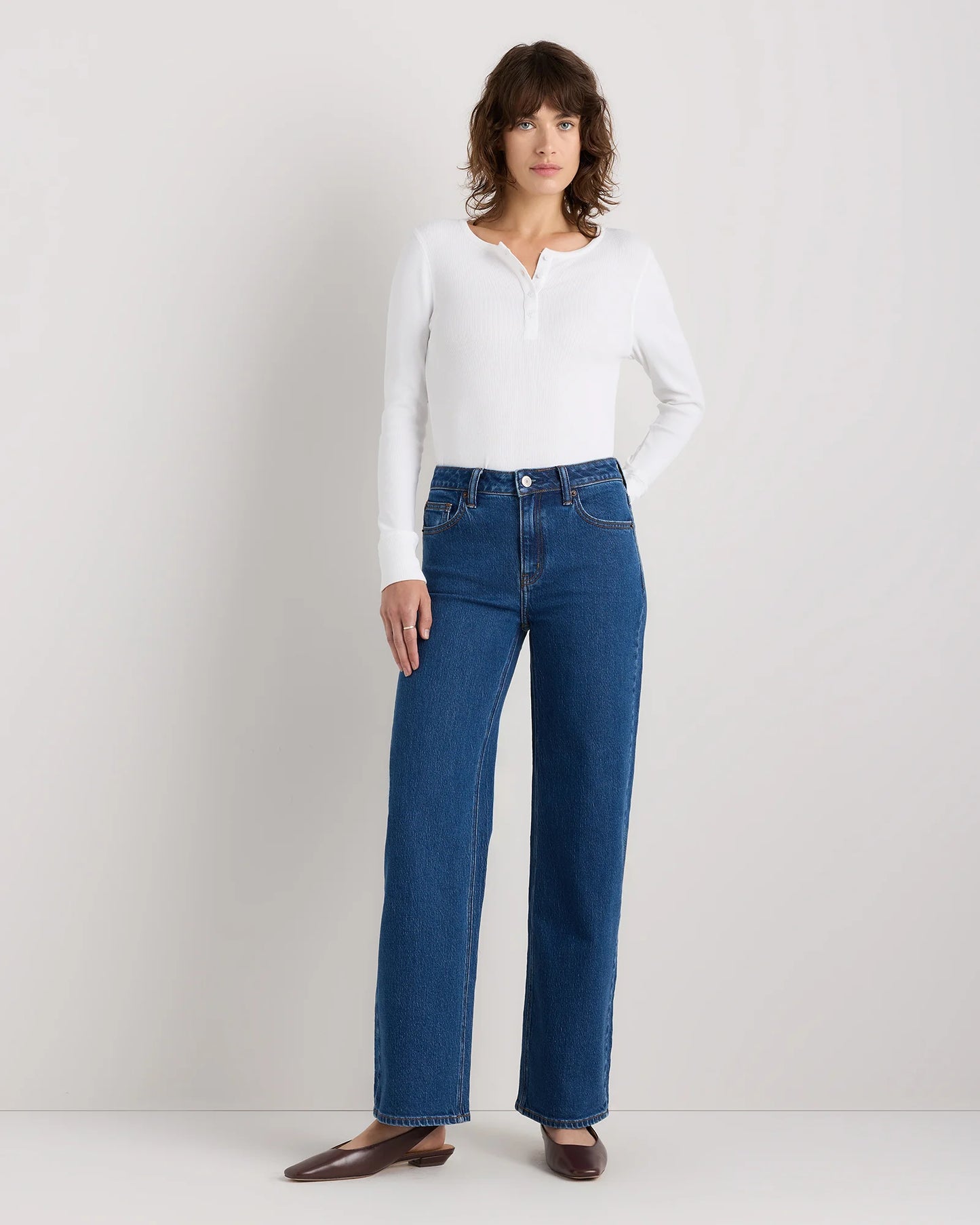 Bella Stretch Relaxed Straight Jeans - 24 / Obsidian Blue