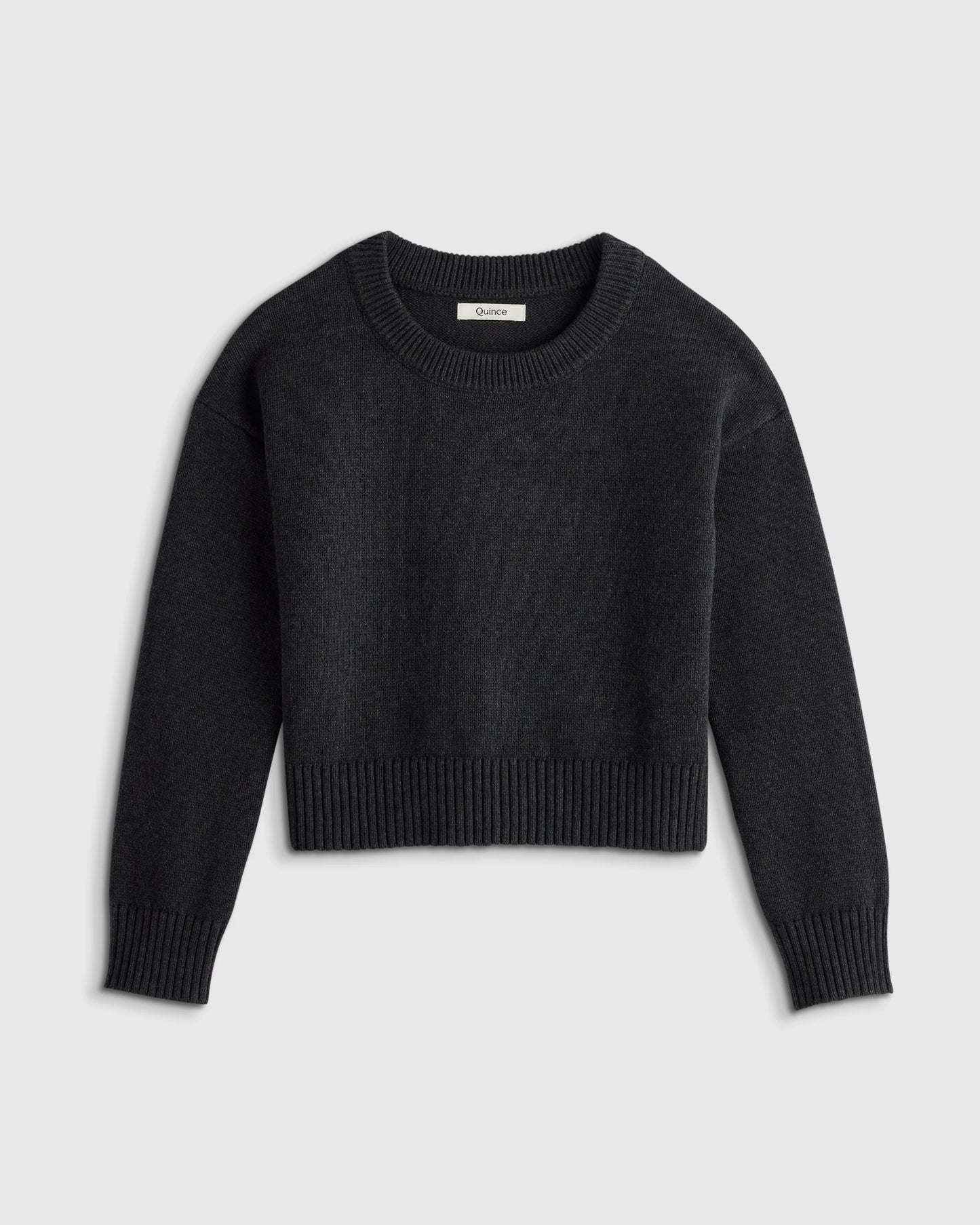 100% Organic Cotton Crewneck Sweater - 6 / Navy/White