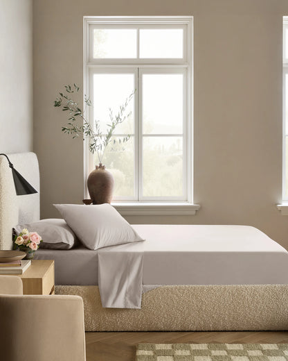 Organic Crisp Percale Pillowcase Set - Standard / White