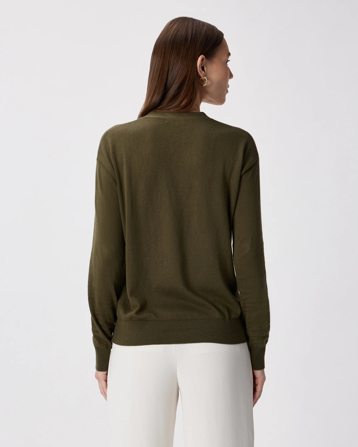 Lightweight Cotton Cashmere Cardigan - XS / Heather Oatmeal