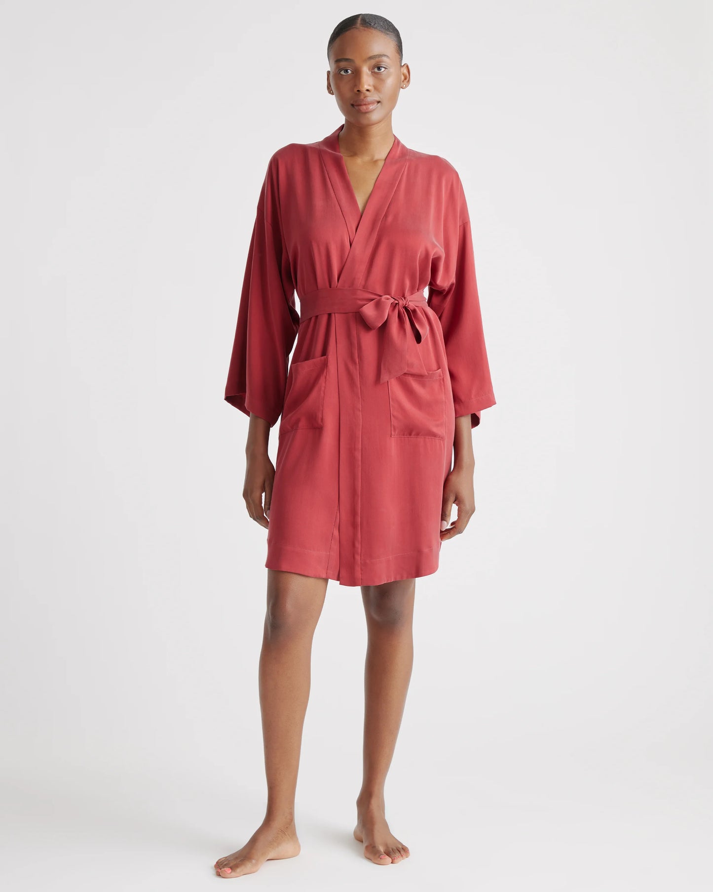 100% Washable Silk Robe - XS / Indigo