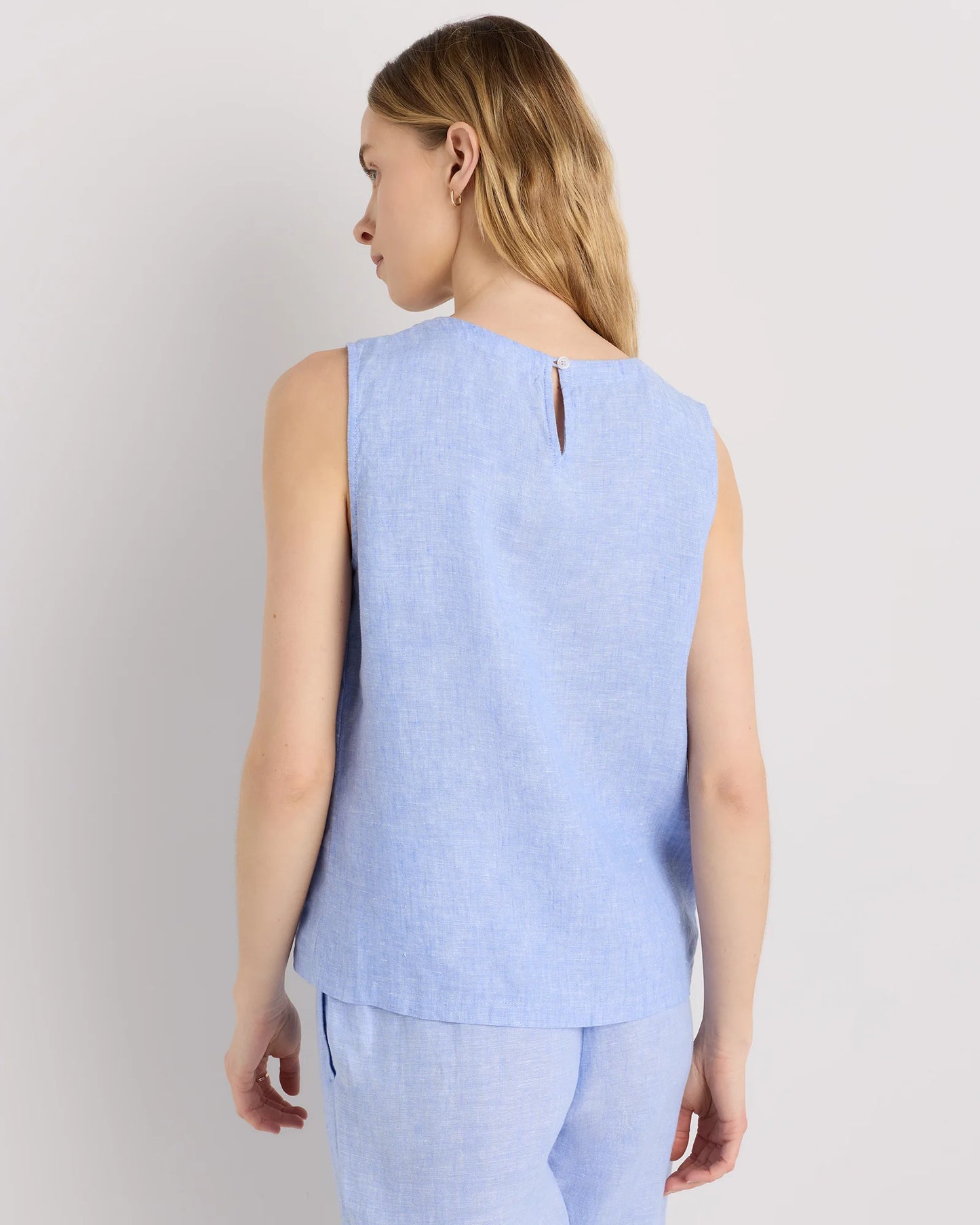 100% European Linen Tank - XS / Black