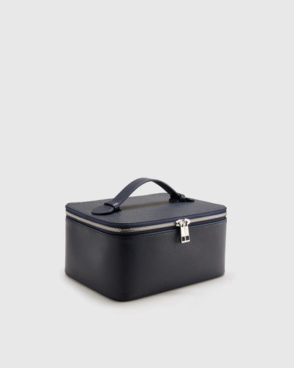 Italian Leather Travel Cosmetic Case - One Size / Garnet Red