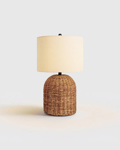 Arched Seagrass Table Lamp - One Size / Brown