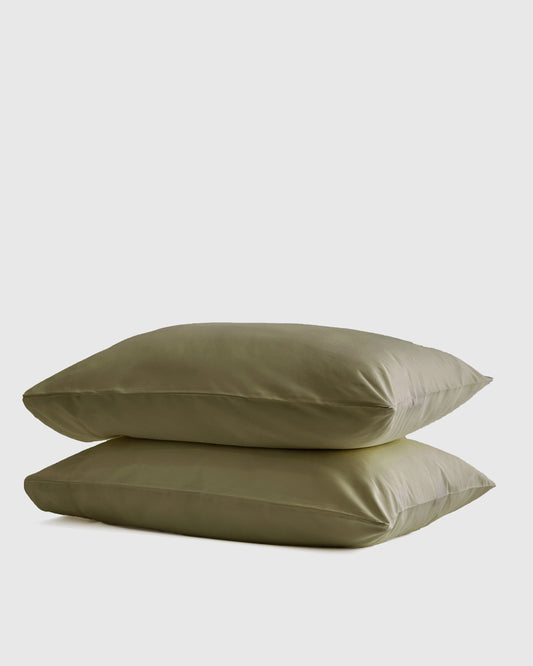 Luxury Organic Sateen Pillowcase Set - Standard / Aloe