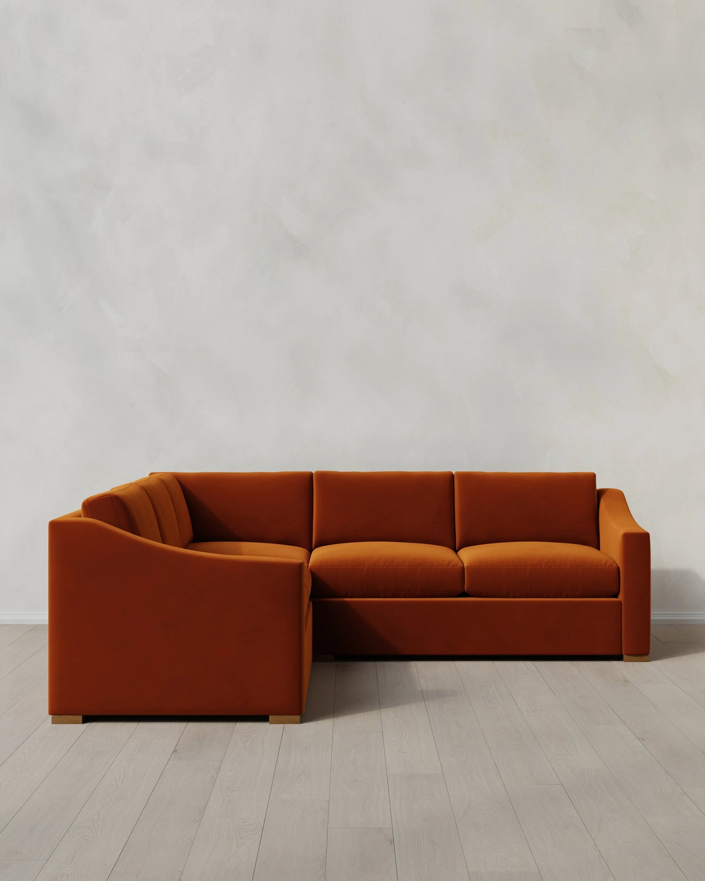 Hollis Slope Arm L Sectional in Performance Velvet - 110x110 / Gunmetal