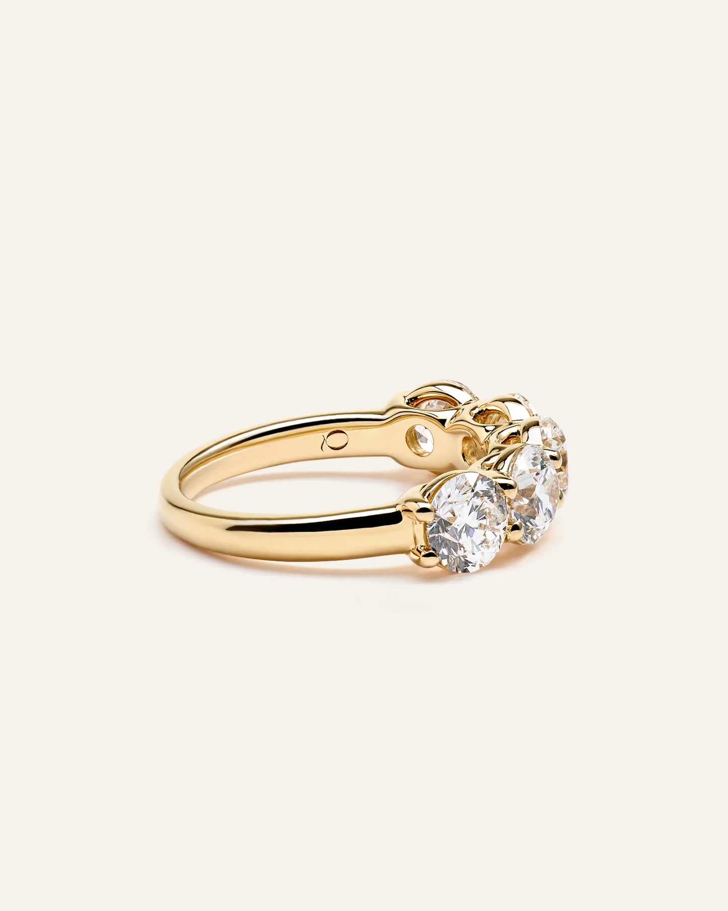 Lab Grown Diamond Five Stone Band - 4 / Yellow Gold
