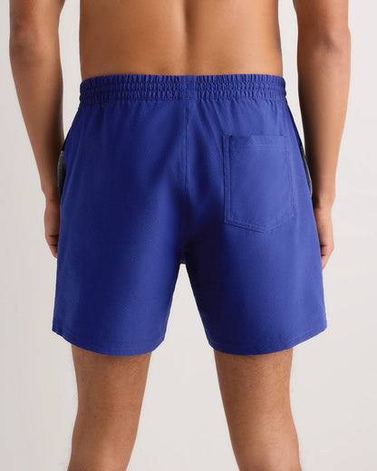 Seersucker Swim Trunks - 5.5" - S / Navy Seersucker