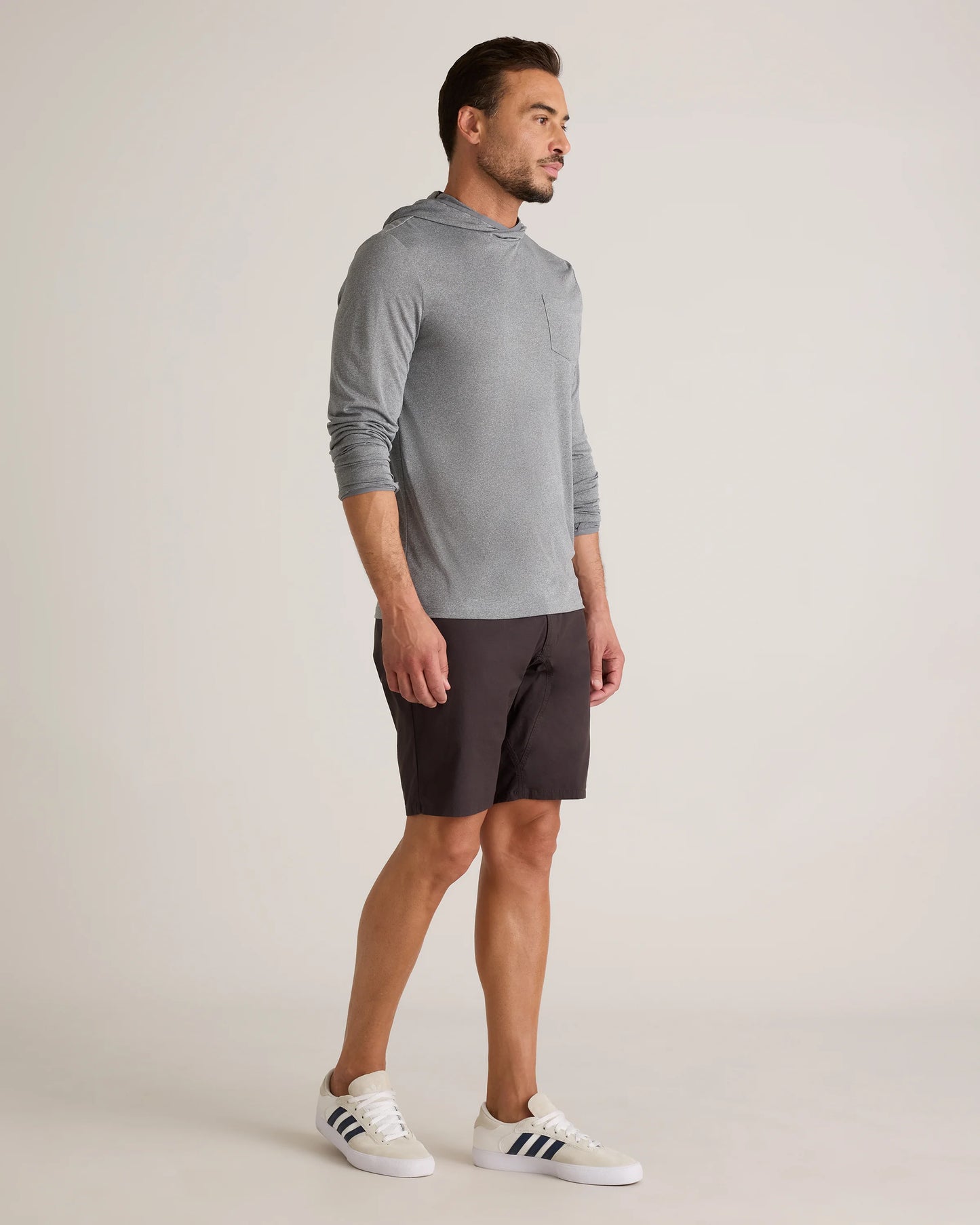 Organic Stretch Ripstop Shorts - 10" - S / Morel Grey