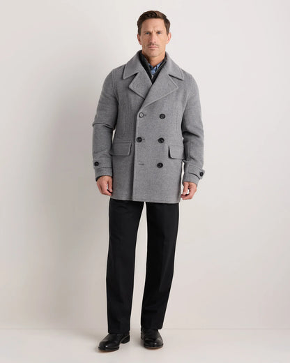 Wool Cashmere Peacoat - XS / Heather Charcoal