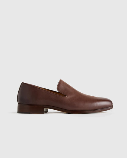 Crafted Leather Slip-On Loafer - 7 / Caramel