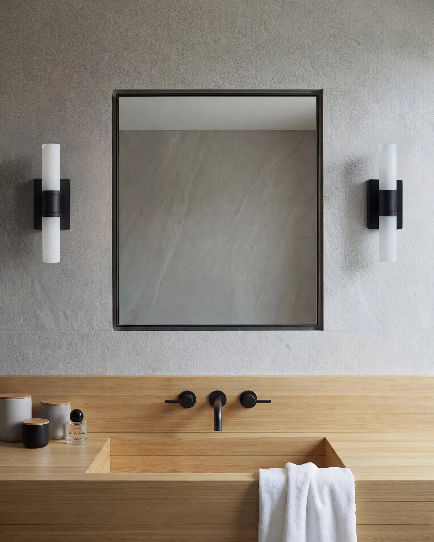 Cuff Glass Vanity Sconce - 16" / Brass
