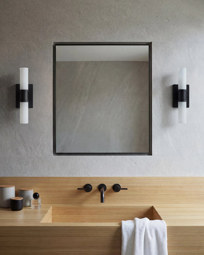 Cuff Glass Vanity Sconce - 16" / Brass