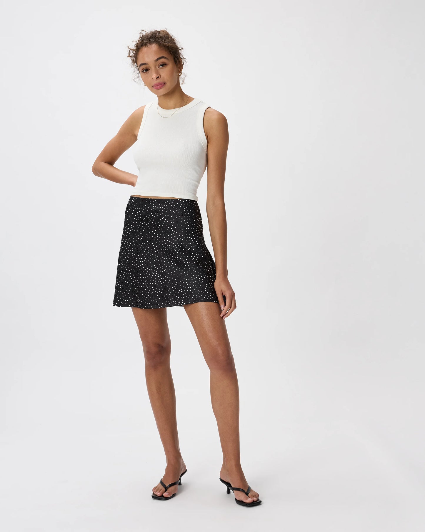 100% Washable Silk Mini Skirt - XS / Champagne
