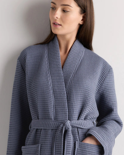 Organic Turkish Waffle Robe - XS / White
