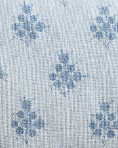 Piped Block Print Cotton Pillow Cover - 12x20 / Natural