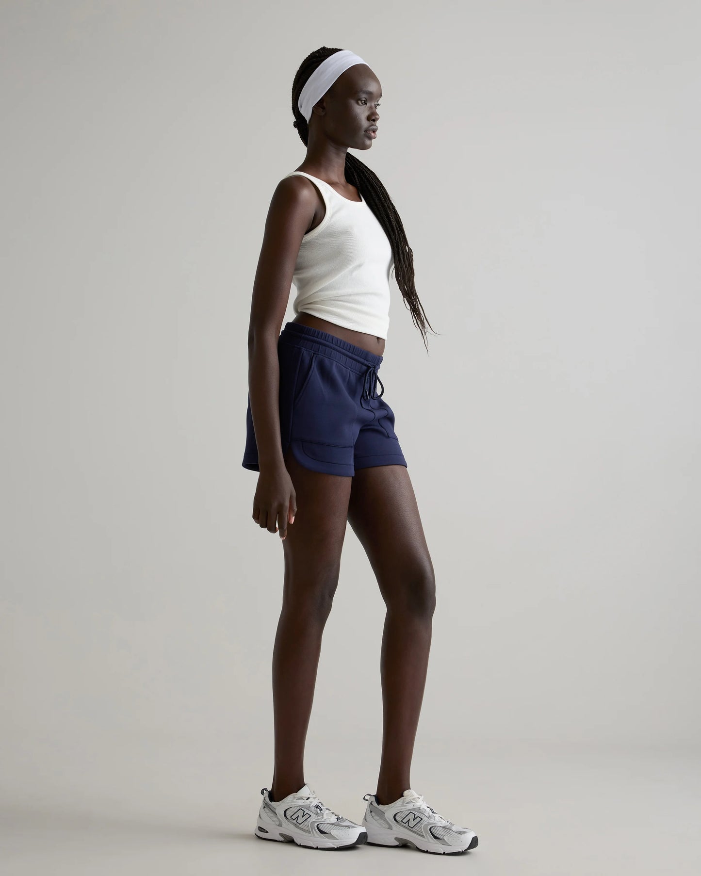 CloudComfort High-Rise Sweatshorts - XS / Pebble Beige