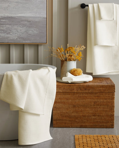 Turkish Waffle Terry Bath Sheet Bundle - One Size / White
