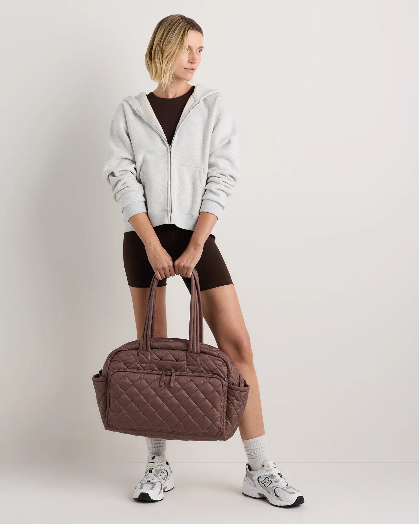 Transit Quilted Duffle Bag - One Size / Taupe Brown