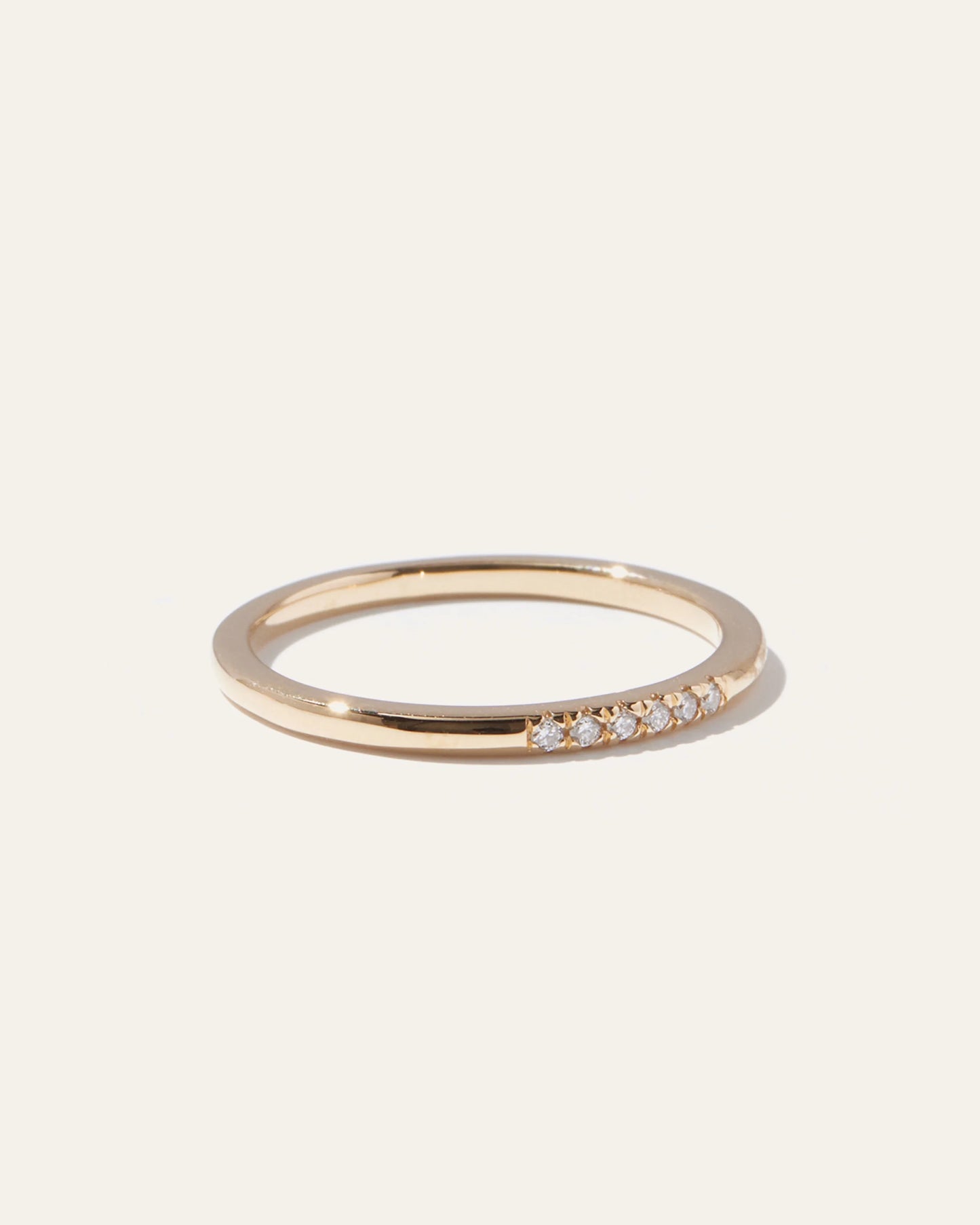 14K Gold Diamond Line Ring - 4 / White Gold