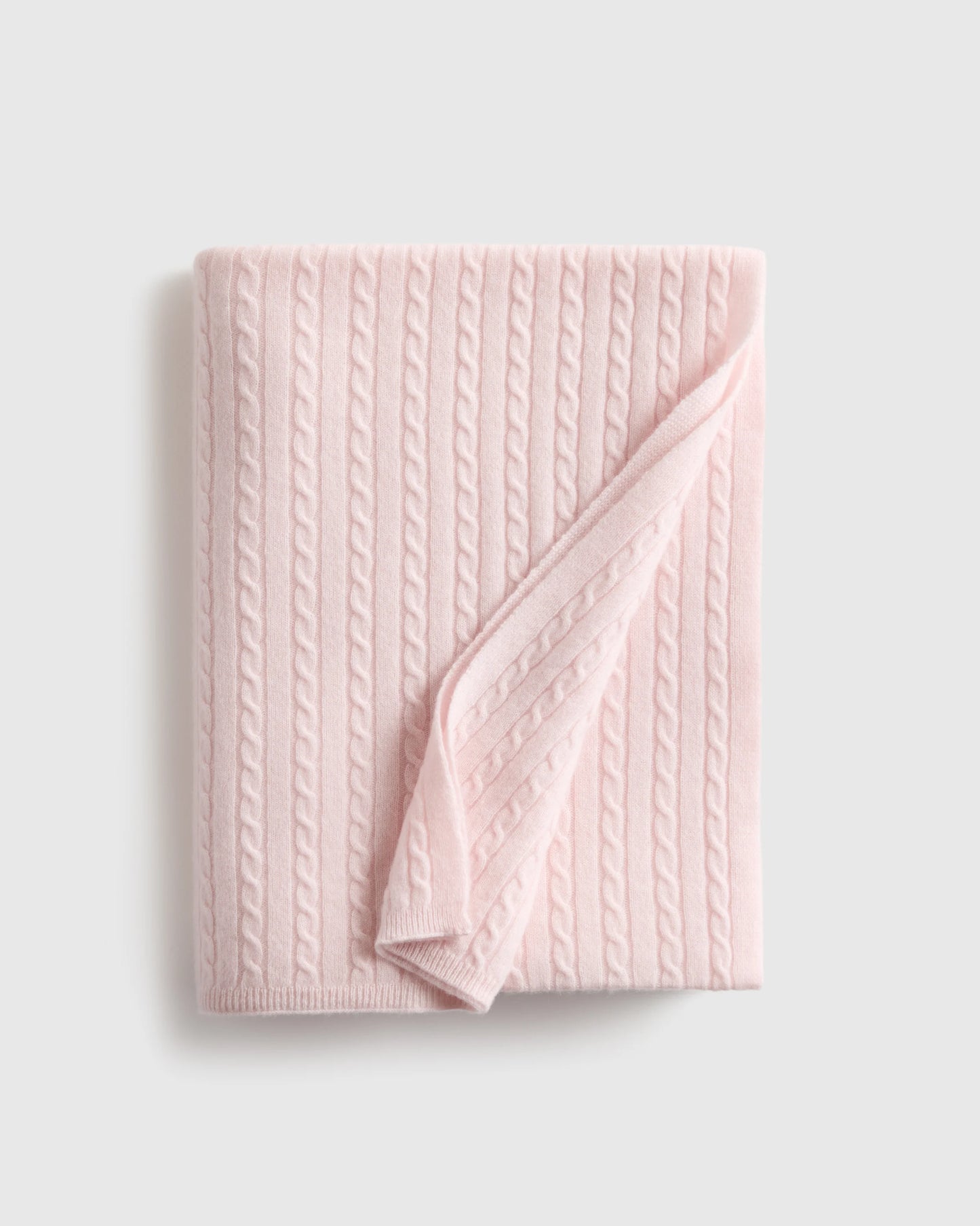 Cable Knit Cashmere Throw - 50x70 / Limoncello