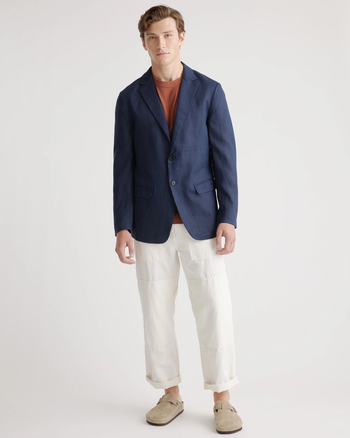 100% European Linen Blazer - XS / French Blue