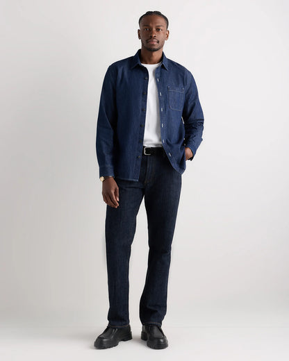 Heritage Washed Denim Shirt - S / Dark Wash
