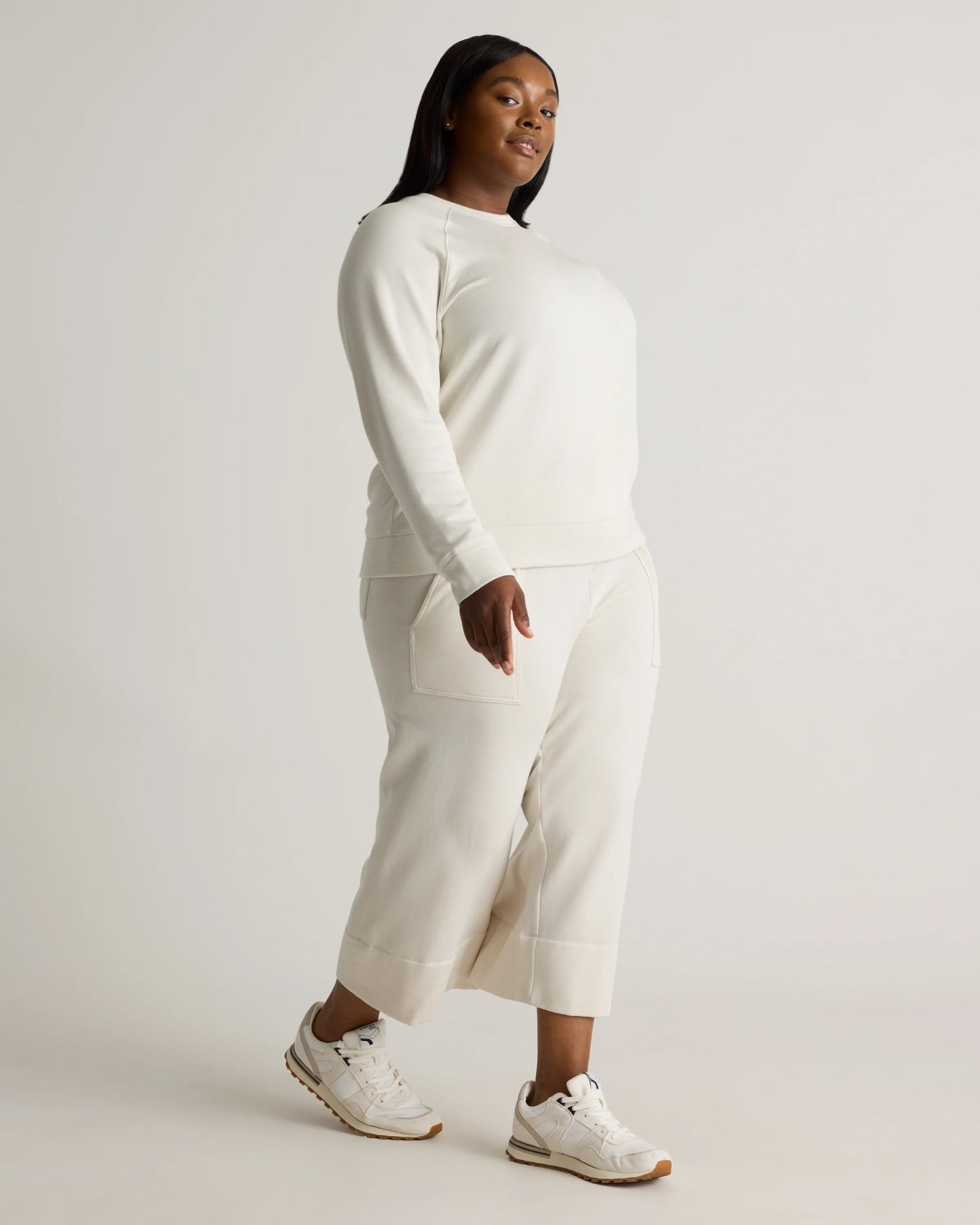 SuperSoft Fleece Crew - 1X / Dried Fig