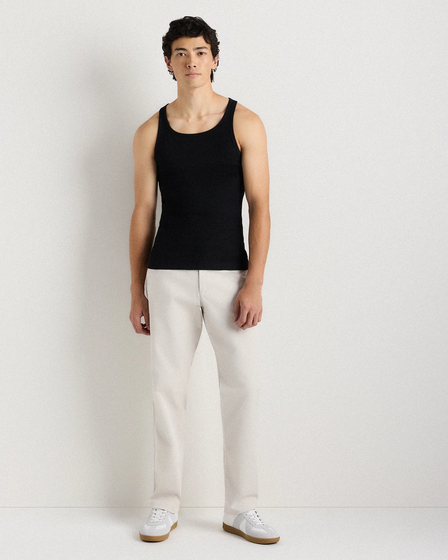 Organic Cotton Ribbed Tank Top (3-Pack) - S / True Black